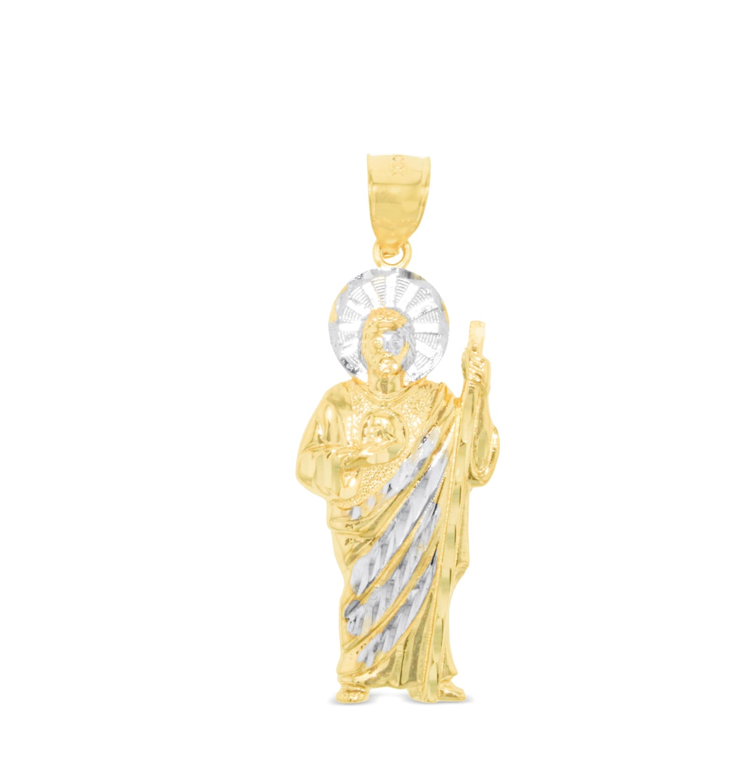 10k Yellow Gold Saint Jude Religious Pendant