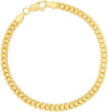 Load image into Gallery viewer, 10k Yellow Gold 3mm Lite Franco Chain Link Bracelet or Anklet
