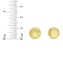 Load image into Gallery viewer, 14k Yellow Gold 11mm Diamond Cut Post Earrings
