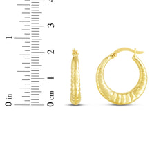 Load image into Gallery viewer, 14k Yellow Gold 21.7mm Polished Thin Twist Hoop Earrings
