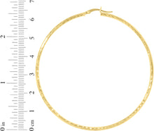 Load image into Gallery viewer, 10k Yellow Gold 2mm Diamond Cut Round Tube Hoop Earrings
