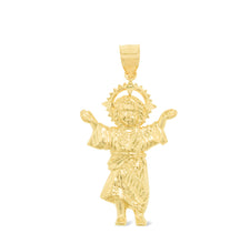 Load image into Gallery viewer, 10k Yellow Gold Baby Jesus Divino Niño Charm Religious Pendant
