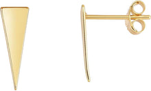 Load image into Gallery viewer, 14k Yellow Gold 14mm Polished Triangle Ear Climber Earrings
