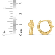 Load image into Gallery viewer, 14k Yellow Gold 14.5mm Loveknot Hoop Earrings
