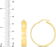 Load image into Gallery viewer, 14k Yellow Gold Small High Polish Domed Wedding Band Hoop Earrings
