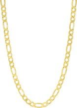 Load image into Gallery viewer, 10k Yellow Gold 7mm Lite Figaro Chain Link Necklace
