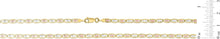 Load image into Gallery viewer, 10k Tri-Color Gold 3.3mm Valentino Link Chain Necklace
