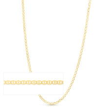 Load image into Gallery viewer, 10k Yellow Gold 3.2mm Solid Mariner Link Chain Necklace
