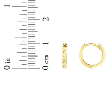 Load image into Gallery viewer, 14k Yellow Gold 10.6mm Diamond Cut Huggie Earrings
