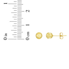 Load image into Gallery viewer, 14k Yellow Gold 7mm Faceted Ball Earrings
