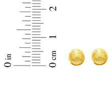 Load image into Gallery viewer, 14k Yellow Gold 6mm Small Diamond Cut Burst Post Earrings
