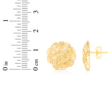 Load image into Gallery viewer, 10k Yellow Gold Solid Round Nugget Earrings
