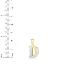 Load image into Gallery viewer, 10k Yellow Gold and White Gold 15mm 3D Alphabet Initial A Pendant
