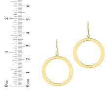 Load image into Gallery viewer, 14k Yellow Gold 35mm Polished Open Circle Dangle Earrings
