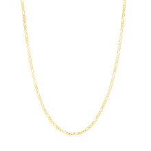 Load image into Gallery viewer, 10k Yellow Gold 2.5mm Solid Clasic Figaro Necklace
