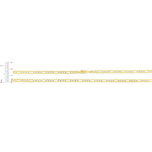 Load image into Gallery viewer, 10k Yellow Gold and White Gold 4.5mm Solid Two-Tone Figaro Chain Necklace
