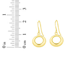 Load image into Gallery viewer, 14k Yellow Gold 21mm Polished Open Circle Drop Earrings
