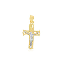 Load image into Gallery viewer, 10k Yellow Gold Cross Theme Crucifix of Jesus Cross Religious Pendant
