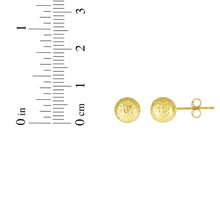 Load image into Gallery viewer, 14k Yellow Gold 7mm Faceted Ball Earrings
