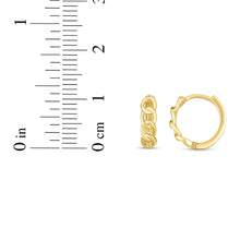 Load image into Gallery viewer, 14k Yellow Gold 11mm Curb Chain Huggie Hoop Earrings
