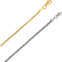 Load image into Gallery viewer, 14k Yellow Gold 3.5mm Lite Round Box Chain Link Necklace
