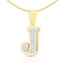 Load image into Gallery viewer, 10k Yellow Gold and White Gold 15mm 3D Alphabet Initial A Pendant
