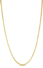 Load image into Gallery viewer, 10k Yellow Gold 2mm Lite Round Box Link Chain Necklace
