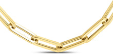 Load image into Gallery viewer, 14k Yellow Gold 6mm Hollow Paperclip Link Chain Necklace
