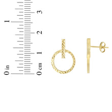 Load image into Gallery viewer, 14k Yellow Gold 17mm Diamond Cut Earrings
