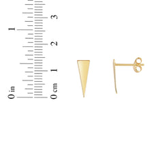 Load image into Gallery viewer, 14k Yellow Gold 14mm Polished Triangle Ear Climber Earrings
