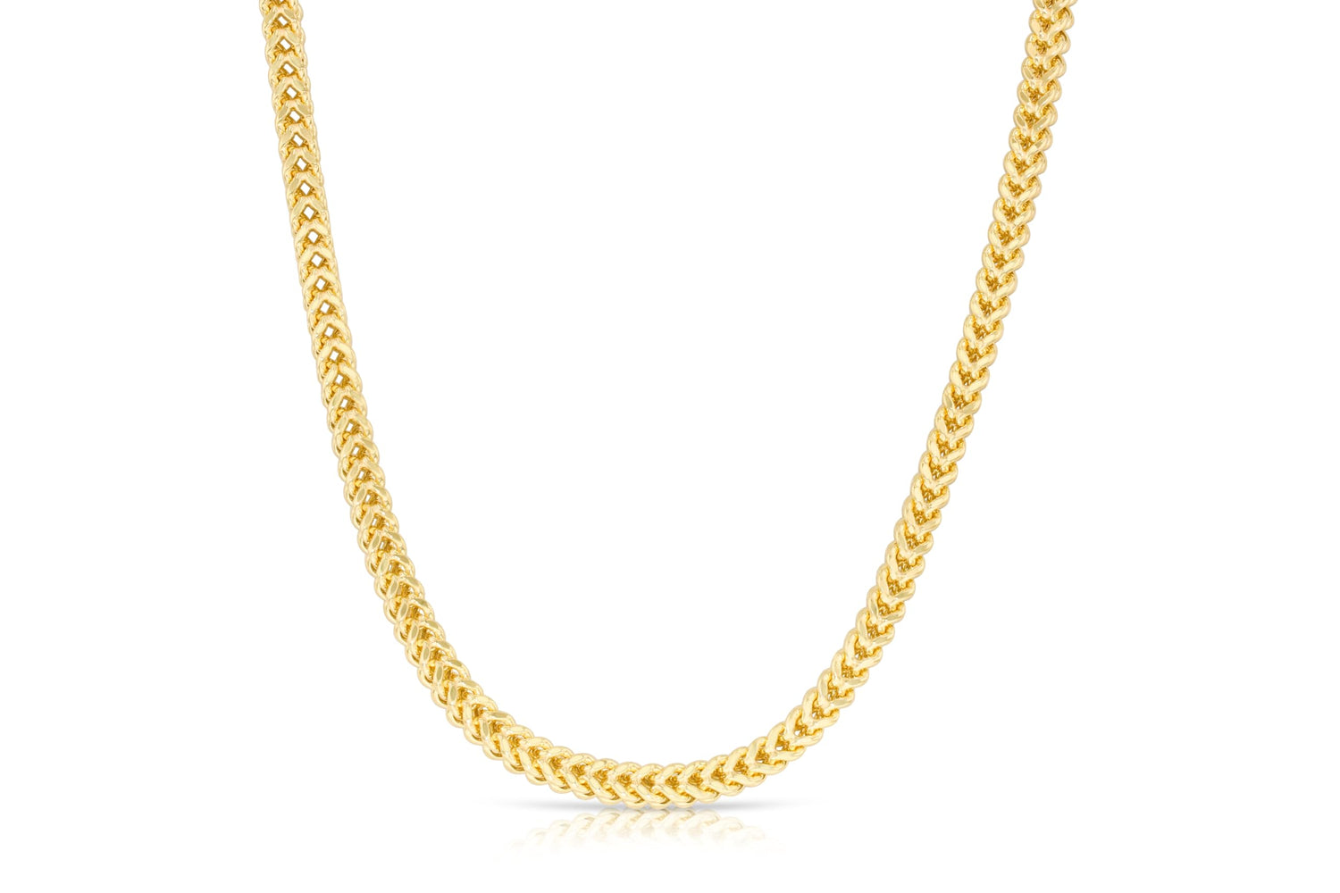 10k Yellow Gold 6mm Lite Franco Chain Link Necklace