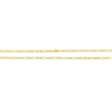 Load image into Gallery viewer, 10k Yellow Gold and White Gold 4.5mm Solid Two-Tone Figaro Chain Necklace
