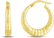 Load image into Gallery viewer, 14k Yellow Gold 21.7mm Polished Thin Twist Hoop Earrings
