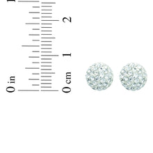 Load image into Gallery viewer, 14k Yellow Gold 8mm Crystal Drop Earring Earrings
