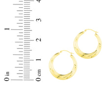 Load image into Gallery viewer, 14k Yellow Gold 15mm Round Twist Back to Back Hoop Earrings
