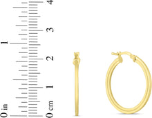 Load image into Gallery viewer, 14k Yellow Gold 20mm Round Concentric Hoops Earrings
