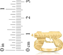 Load image into Gallery viewer, 10k Yellow Gold Uzi Gold Gun Ring
