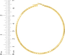 Load image into Gallery viewer, 10k Yellow Gold 2.5mm Diamond Cut Round Tube Hoop Earrings
