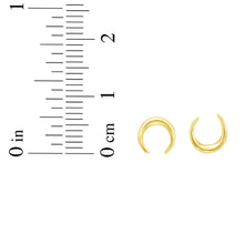 Load image into Gallery viewer, 14k Yellow Gold 6.5mm Crescent Stud Earrings
