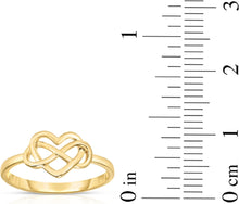 Load image into Gallery viewer, 10k Yellow Gold Infinity Heart Women&#39;s Ring
