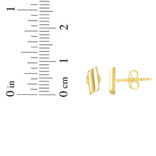 Load image into Gallery viewer, 14k Yellow Gold 8.5mm Polished Bar Stud Earrings
