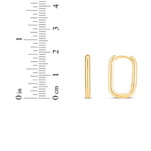 Load image into Gallery viewer, 14k Yellow Gold 19mm Large Paperclip Huggie Hoop Earrings
