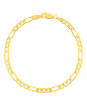 Load image into Gallery viewer, 10k Yellow Gold 4.7mm Solid Clasic Figaro Bracelet or Anklet
