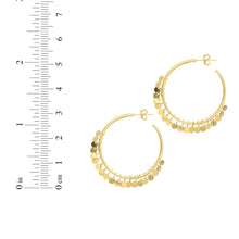 Load image into Gallery viewer, 14k Yellow Gold 30mm Flora Hoop Earrings
