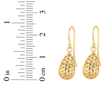 Load image into Gallery viewer, 14k Yellow Gold 24mm Small Open Tear Drop Earrings
