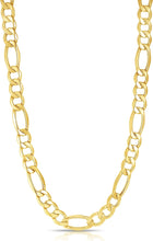 Load image into Gallery viewer, 10k Yellow Gold 8.5mm Lite Figaro Chain Link Necklace
