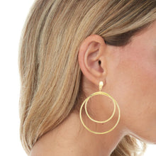 Load image into Gallery viewer, 14k Yellow Gold 57mm Circular Dangle Earrings
