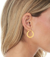 Load image into Gallery viewer, 10k Yellow Gold 3mm High Polish Round Tube Hoop Earrings
