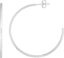 Load image into Gallery viewer, 14k Yellow Gold 1.5mm x 40mm High Polish Open C Hoop Earrings
