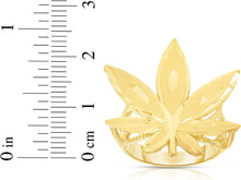 Load image into Gallery viewer, 10k Yellow Gold Marijuana Leaf Cannabis Weed Ring
